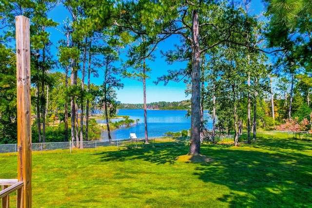 232 Cove Ln, Brookeland, TX 75931 - view of yard featuring a water view