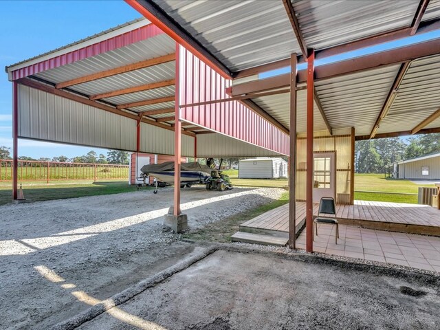 view of patio with a carport