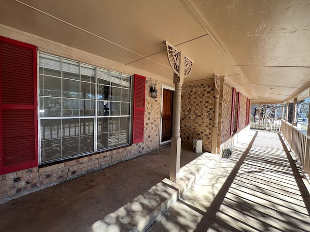 view of patio featuring covered porch