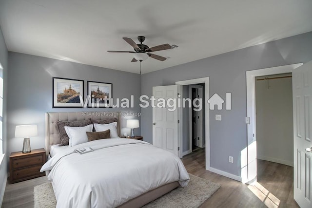 322 Montrose, Lufkin, TX 75901 - bedroom with wood finished floors, baseboards, and ceiling fan