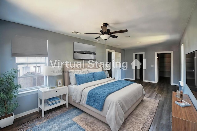 322 Montrose, Lufkin, TX 75901 - bedroom featuring baseboards, wood finished floors, and ceiling fan