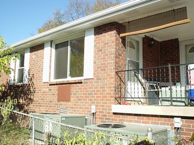 view of home's exterior featuring central air condition unit