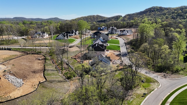 bird's eye view featuring a mountain view