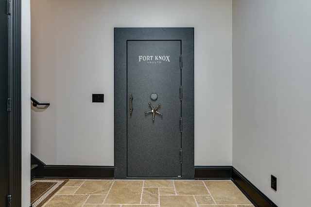 interior space with tile floors