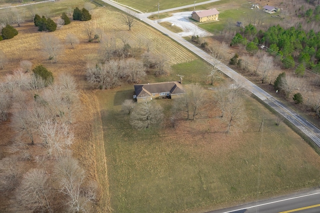 drone / aerial view with a rural view