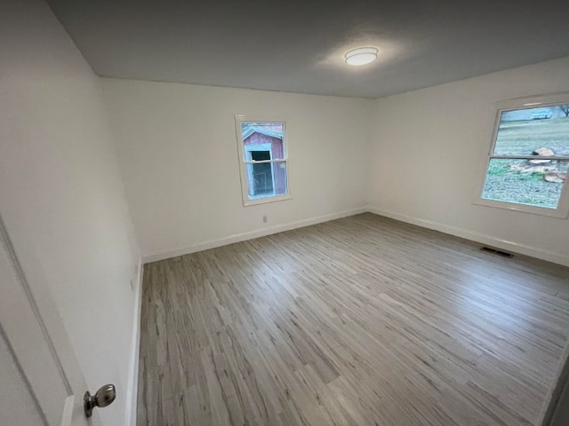 empty room featuring light hardwood / wood-style flooring