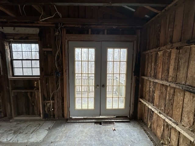 interior space with french doors