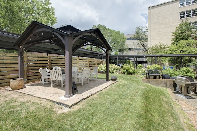 view of yard featuring a patio area