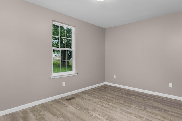 empty room featuring light wood-type flooring