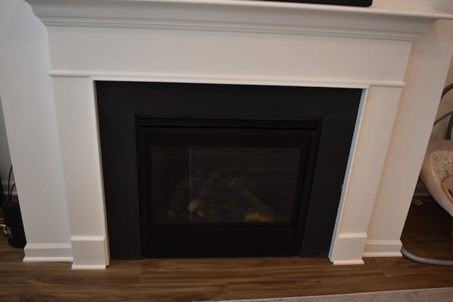 room details featuring dark hardwood / wood-style floors