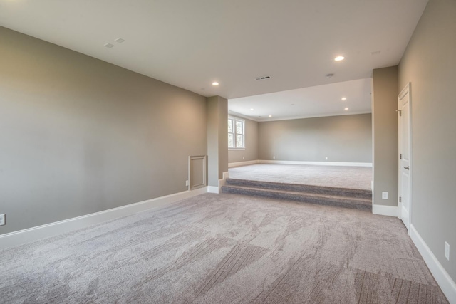 unfurnished bedroom with light carpet