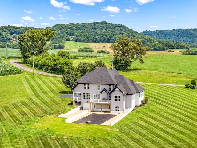 drone / aerial view featuring a rural view