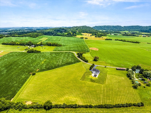 drone / aerial view featuring a rural view