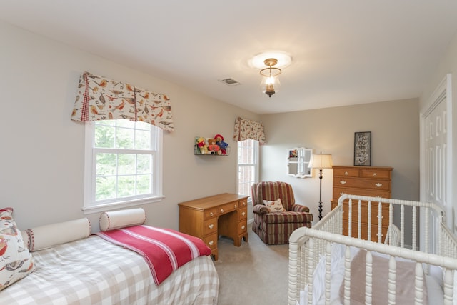 view of carpeted bedroom