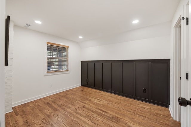 empty room featuring light hardwood / wood-style flooring