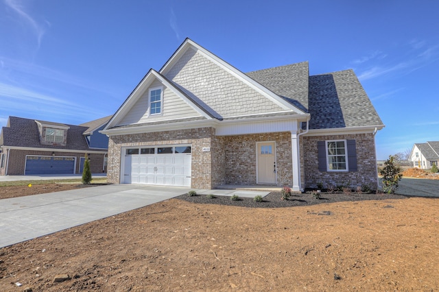 craftsman-style home with a garage