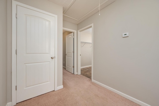 interior space with light colored carpet