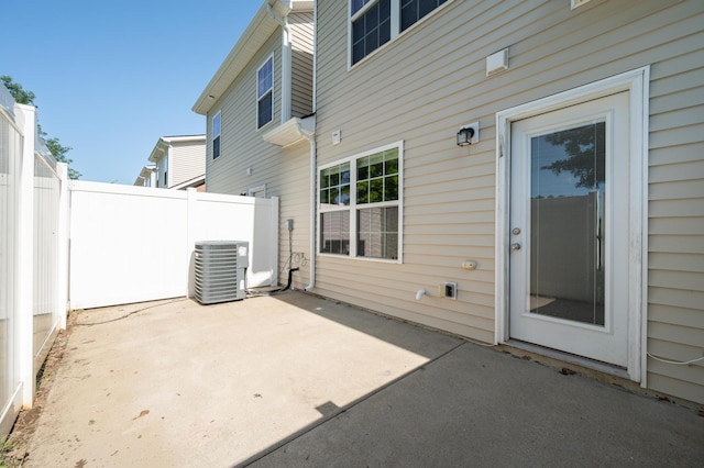 view of terrace featuring central AC unit