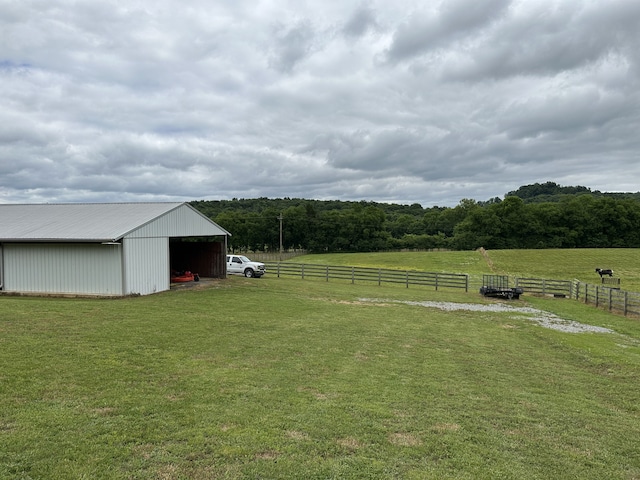 72 Golden Hollow Rd, Kelso, TN 37348 - view of yard featuring a rural view and an outdoor structure
