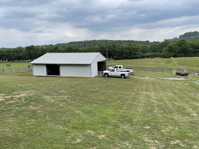 72 Golden Hollow Rd, Kelso, TN 37348 - view of yard featuring a rural view and an outdoor structure