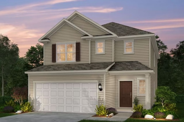 view of front of home featuring a garage