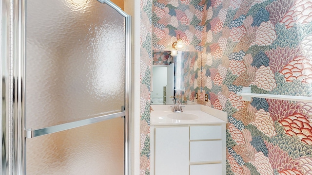 bathroom with vanity with extensive cabinet space