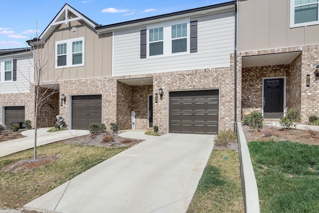 view of property featuring a garage