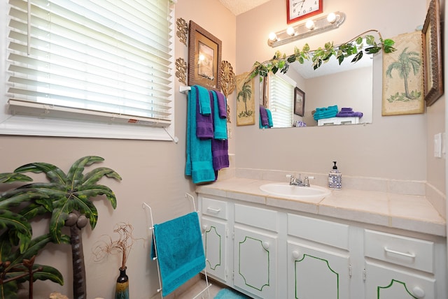 bathroom with oversized vanity