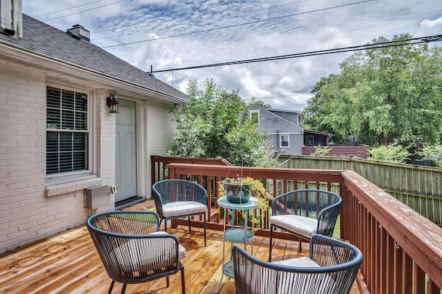 view of wooden deck