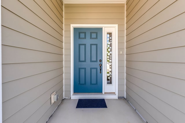 view of doorway to property