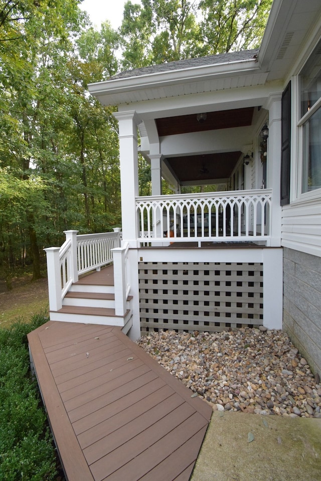 view of wooden deck