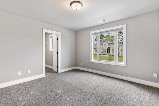 view of carpeted empty room