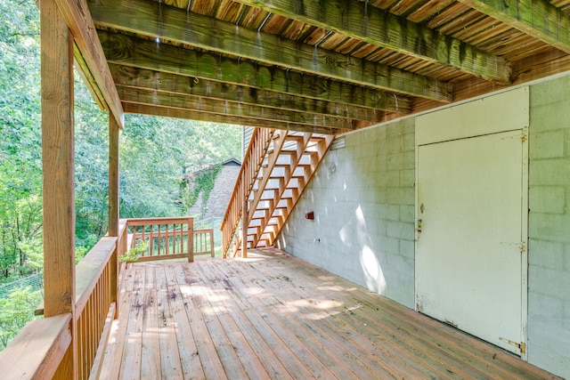 view of wooden deck