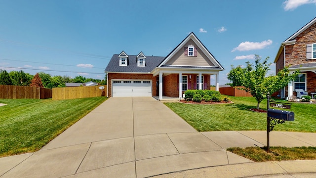 view of front of home with a front yard