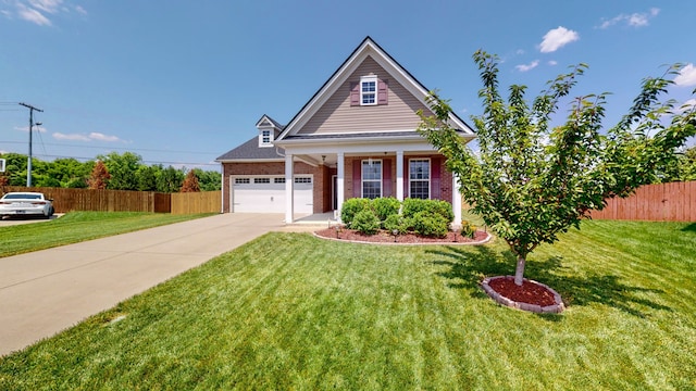 view of front of house with a front lawn