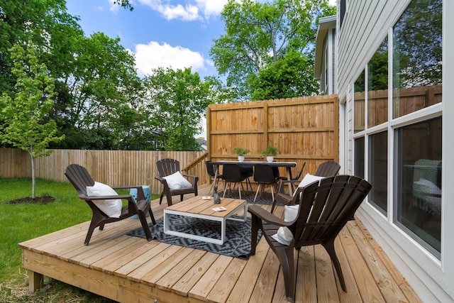 view of wooden deck