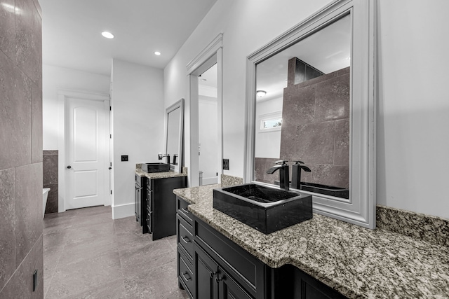 3609 Leipers Valley Trl, Franklin, TN 37064 - bathroom with double vanity and tile floors
