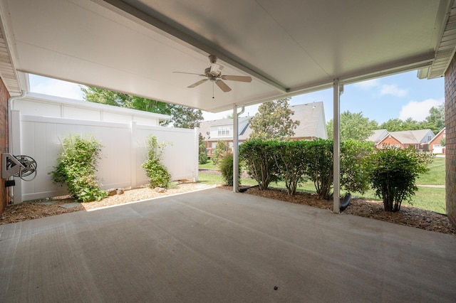 view of patio / terrace with ceiling fan