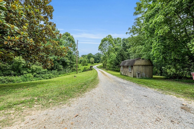 view of road