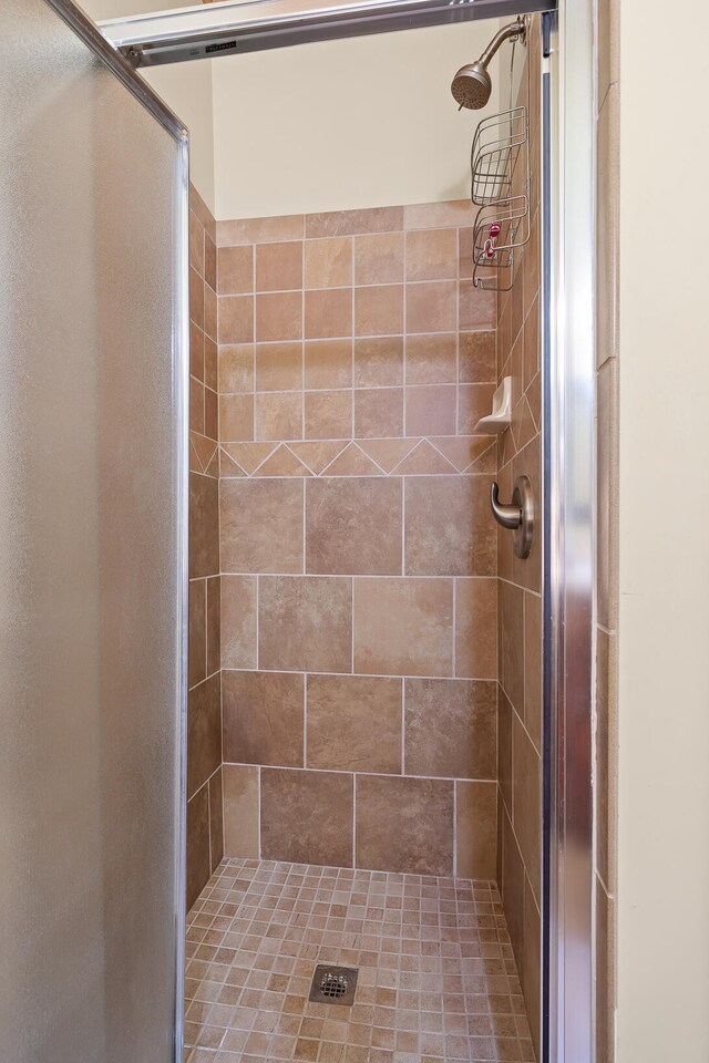 full bathroom with a shower stall