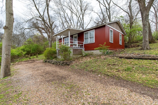 exterior space featuring a porch