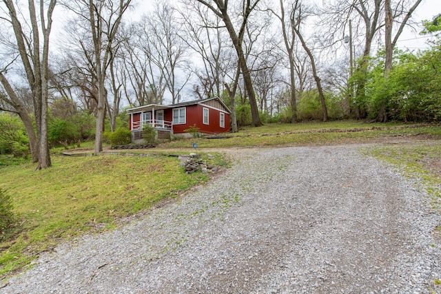 exterior space with a front lawn