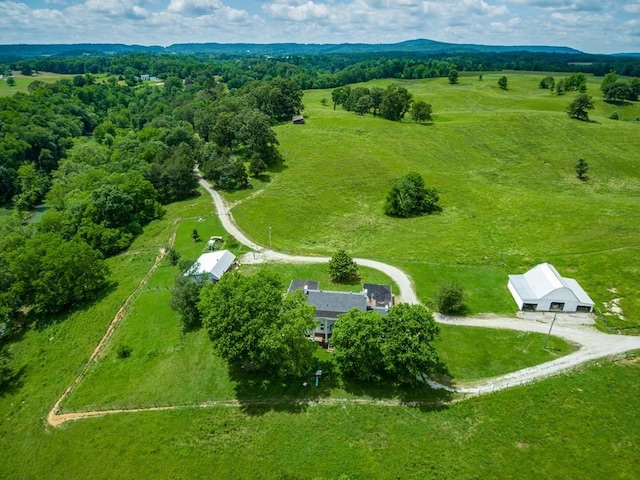 bird's eye view featuring a rural view