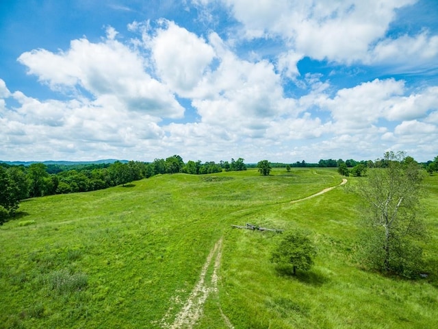 exterior space with a rural view