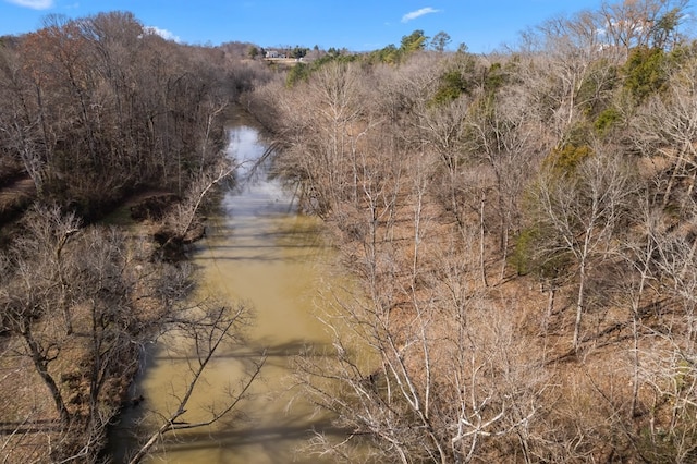 view of local wilderness with a water view