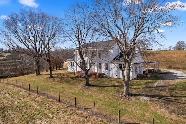 exterior space featuring a yard