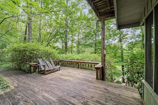 view of wooden deck