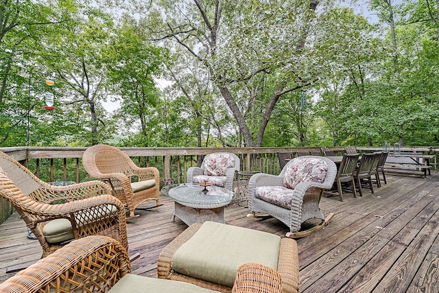 view of wooden deck