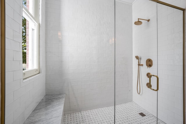 bathroom with walk in shower