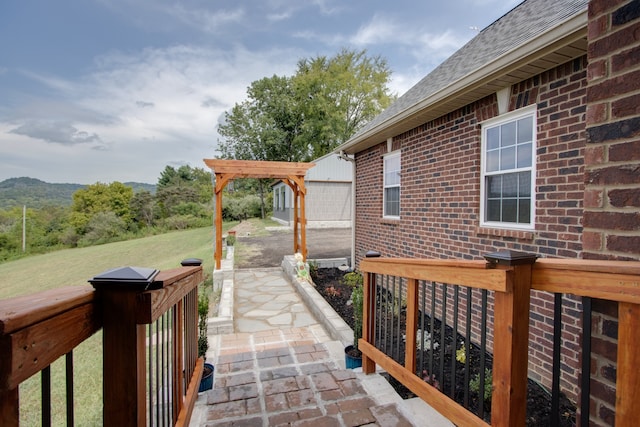 balcony with a patio